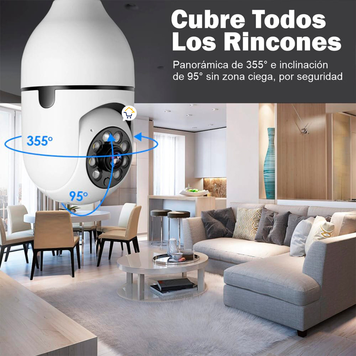 Miniatura 6 de Camara Seguridad IP Bombillo Wifi 8177QT
